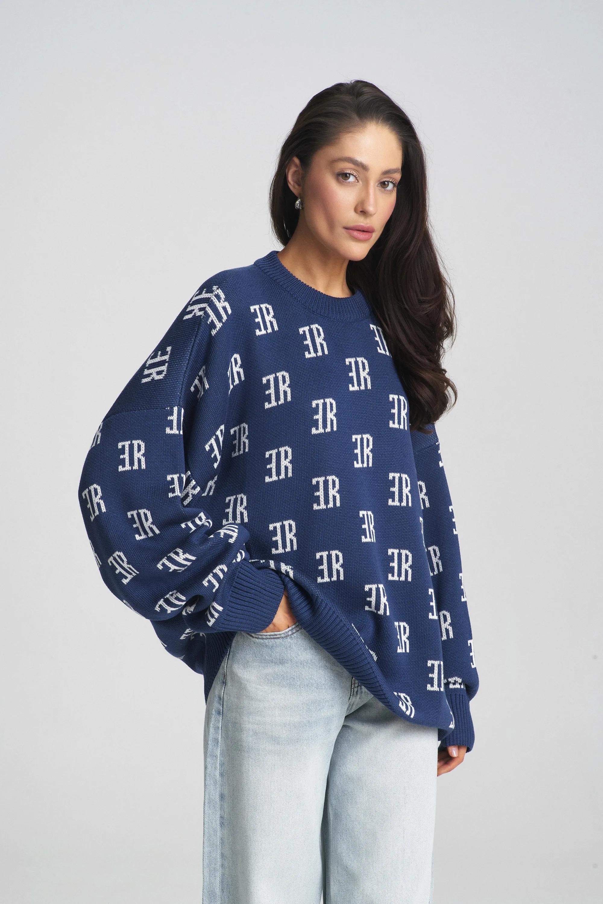 Джемпер Cotton Jacquard Bright Blue