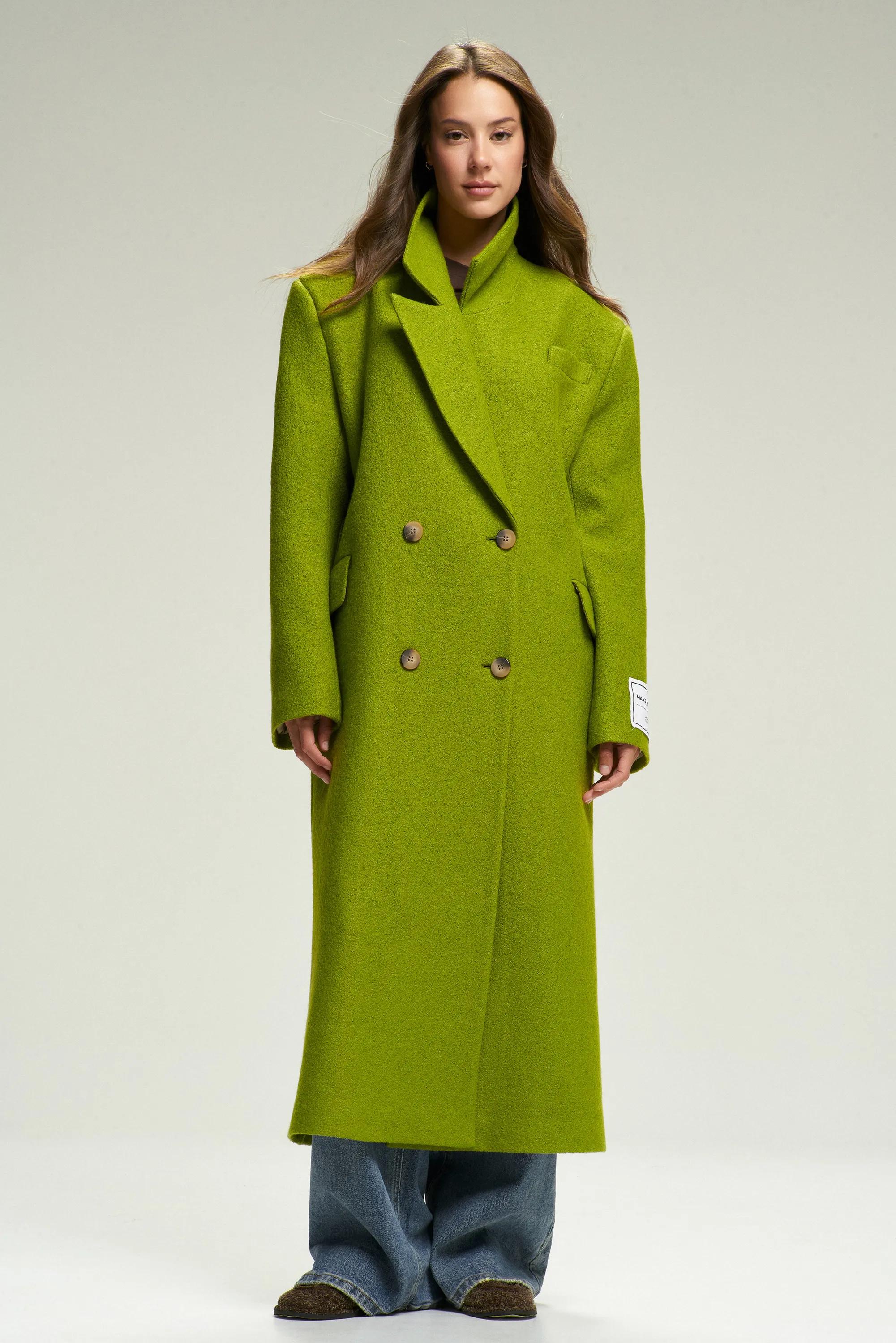 Пальто-макси из вареной шерсти Grinch