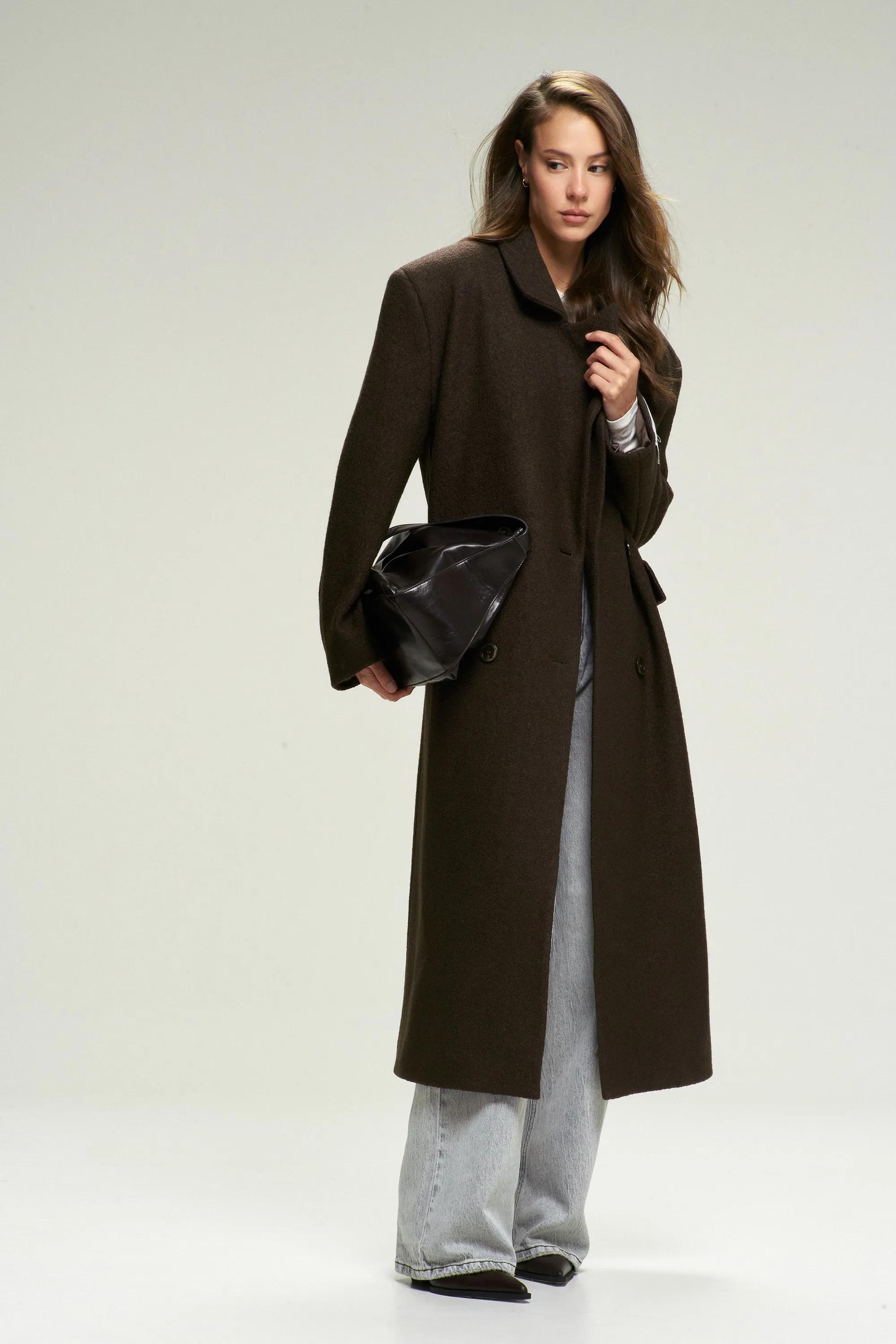 Пальто-макси из вареной шерсти Choco